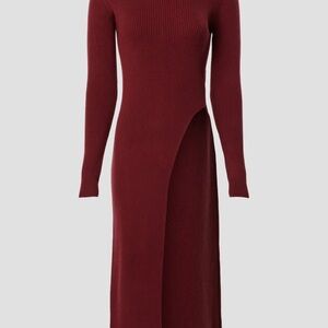 Ashley Park x Rent the Runway - burgundy asymmetrical sweater - sz Small